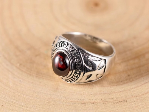 S925 silver jewelry vintage Thai Silver European and n personality crusader flower vampire black agate garnet ring man S925 silver jewelry vintage Thai Silver European and n personality crusader flower vampire black agate garnet ring man