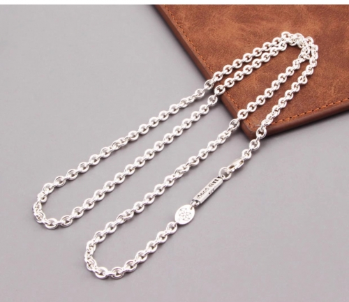 S925 sterling silver simple round ring necklace for men and women, versatile and stylish clavicle chain for daily wear and Kore S925 sterling silver simple round ring necklace for men and women, versatile and stylish clavicle chain for daily wear and Kore