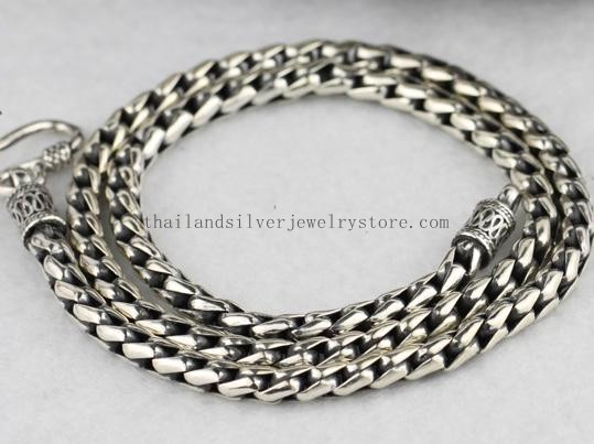 4.5MM Thailand Silver Lucky Necklace for Men