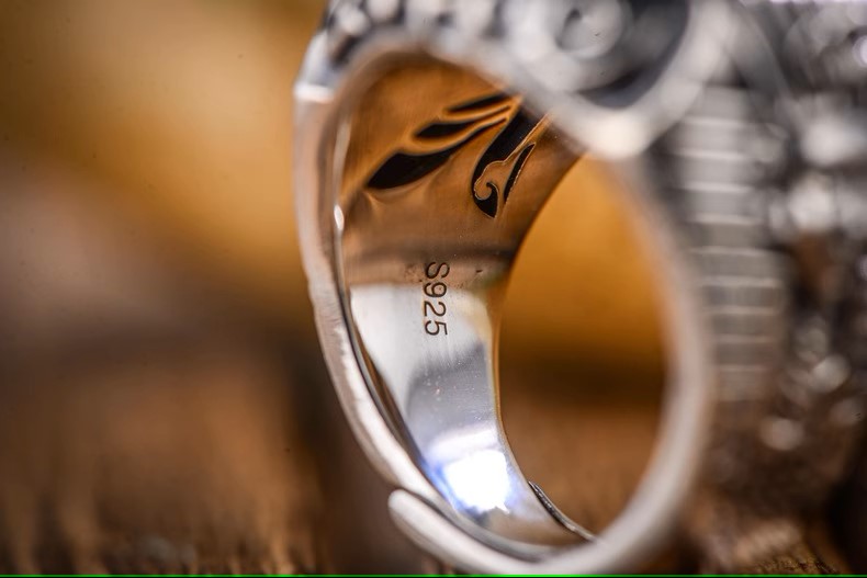 s925 sterling silver retro Thai silver personalized trendy men's Anubis Wanderer ancient Egyptian god personalized open ring