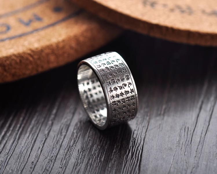 S999 full silver heart by men and women sterling silver rings fashion men and women couples broad face simple finger ring nation