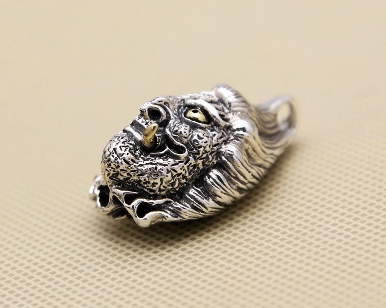 S925 Pure Silver Pendant, Creative Retro Thai Silver Necklace, Matching Pendant for Men and Women
