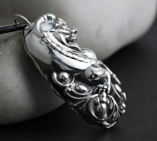 925 Silver Pixiu Pendant Wealth Pixiu Lucky Pendant