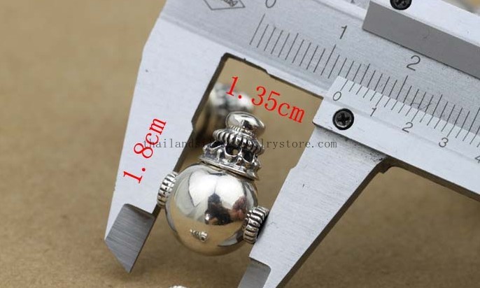 Handmade 925 Silver Guru Bead Three Hole Bead for Mala